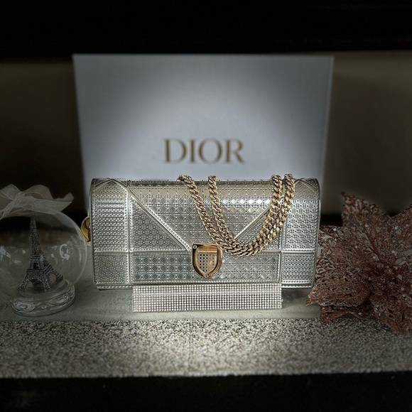 Dior Diorama Bag Silver With Gold Hardware - Picture 2 of 11